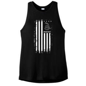 Come And Take It Great Gift American Flag Snake Great Gift Pro 2nd Adt Gift Ladies PosiCharge Tri-Blend Wicking Tank