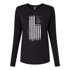 Come And Take It Great Gift American Flag Snake Great Gift Pro 2nd Adt Gift Womens Cotton Relaxed Long Sleeve T-Shirt