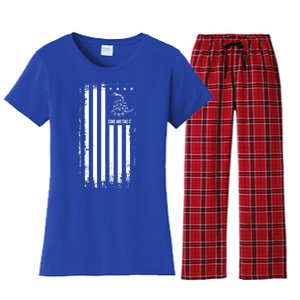 Come And Take It Great Gift American Flag Snake Great Gift Pro 2nd Adt Gift Women's Flannel Pajama Set