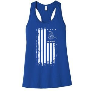 Come And Take It Great Gift American Flag Snake Great Gift Pro 2nd Adt Gift Women's Racerback Tank