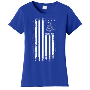 Come And Take It Great Gift American Flag Snake Great Gift Pro 2nd Adt Gift Women's T-Shirt