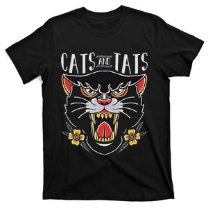 Cats And Tats Traditional Style Tattoo T-Shirt