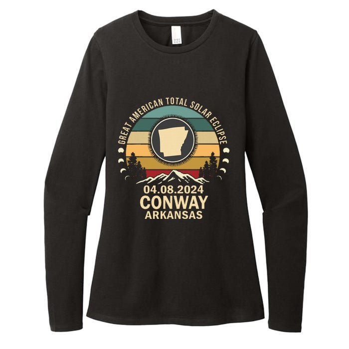 Conway Arkansas Total Solar Eclipse 2024 Womens CVC Long Sleeve Shirt