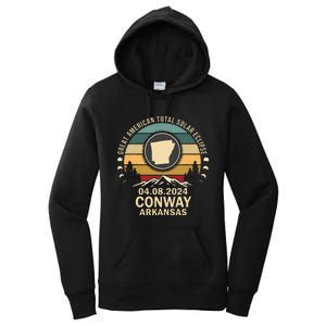 Conway Arkansas Total Solar Eclipse 2024 Women's Pullover Hoodie