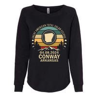 Conway Arkansas Total Solar Eclipse 2024 Womens California Wash Sweatshirt