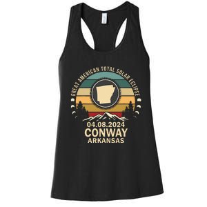 Conway Arkansas Total Solar Eclipse 2024 Women's Racerback Tank