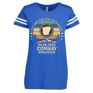 Conway Arkansas Total Solar Eclipse 2024 Enza Ladies Jersey Football T-Shirt