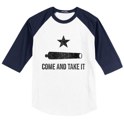 Come And Take It Flag Texas Pride Gonzales Cannon Gift Baseball Sleeve Shirt