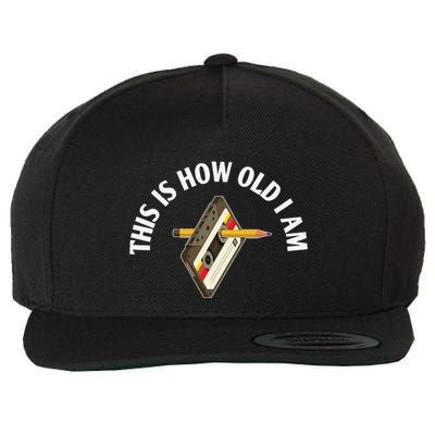 Cassette Audio Tape 80s Retro Music Old Mix Pencil Wool Snapback Cap