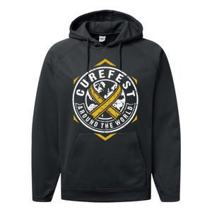 CureFest Around The World Hexagon Design Performance Fleece Hoodie