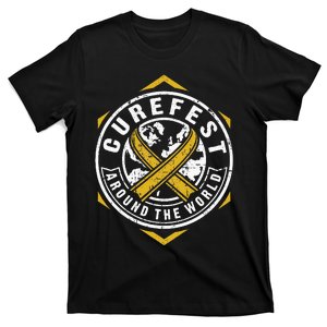 CureFest Around The World Hexagon Design T-Shirt