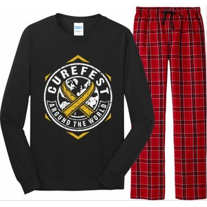 CureFest Around The World Hexagon Design Long Sleeve Pajama Set