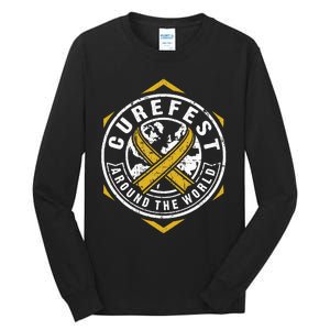 CureFest Around The World Hexagon Design Tall Long Sleeve T-Shirt