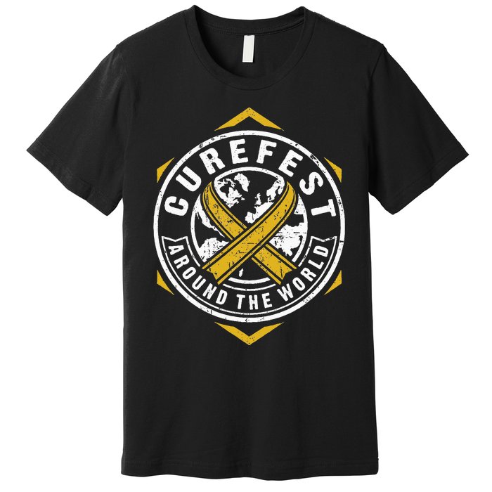 CureFest Around The World Hexagon Design Premium T-Shirt