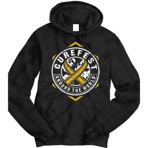 CureFest Around The World Hexagon Design Tie Dye Hoodie