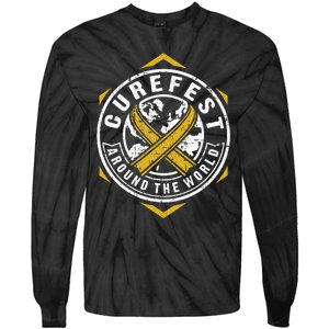 CureFest Around The World Hexagon Design Tie-Dye Long Sleeve Shirt