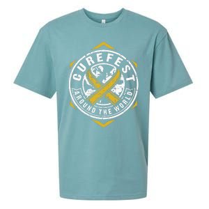 CureFest Around The World Hexagon Design Sueded Cloud Jersey T-Shirt