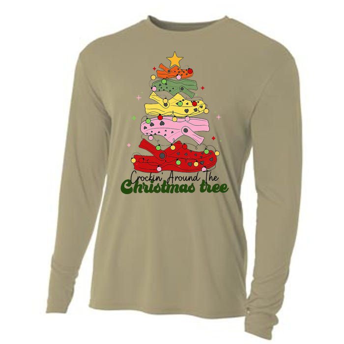 Crockin Around The Christmas Tree Crocking Around Cooling Performance Long Sleeve Crew