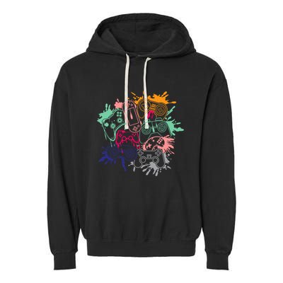 Control All The Things Video Game Console Controllers Retro Great Gift Garment-Dyed Fleece Hoodie