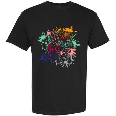 Control All The Things Video Game Console Controllers Retro Great Gift Garment-Dyed Heavyweight T-Shirt