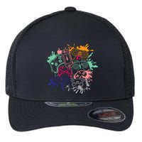 Control All The Things Video Game Console Controllers Retro Great Gift Flexfit Unipanel Trucker Cap