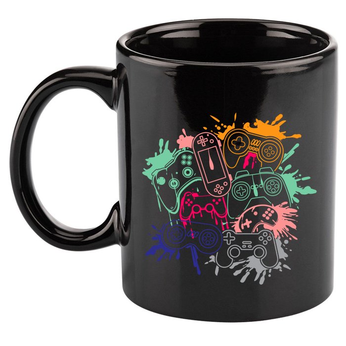 Control All The Things Video Game Console Controllers Retro Great Gift 11oz C Handle Ceramic Mug