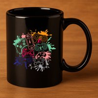 Control All The Things Video Game Console Controllers Retro Great Gift 11oz C Handle Ceramic Mug