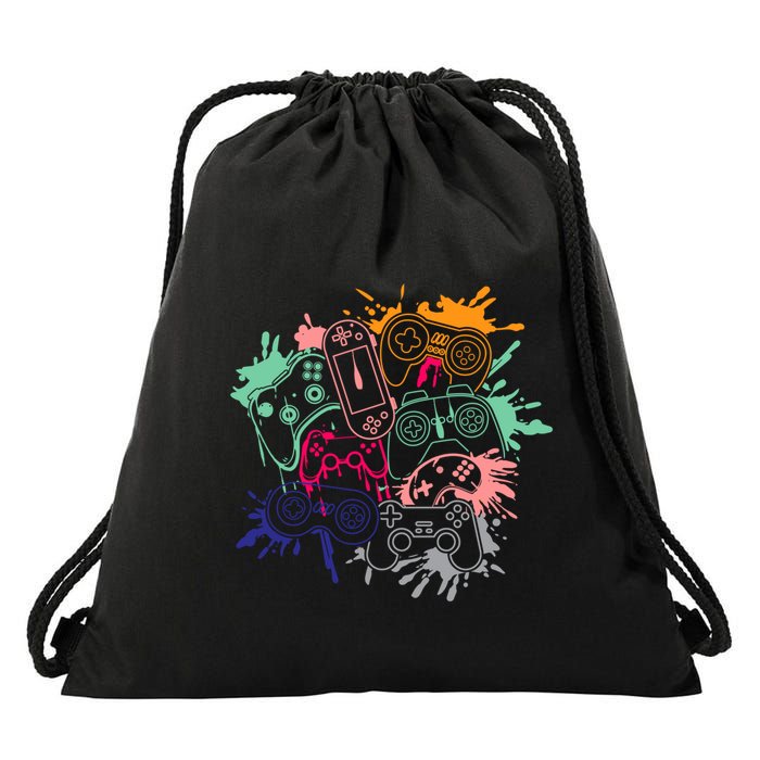 Control All The Things Video Game Console Controllers Retro Great Gift Drawstring Bag