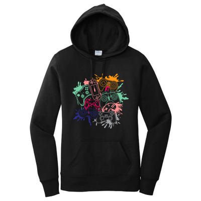 Control All The Things Video Game Console Controllers Retro Great Gift Women's Pullover Hoodie