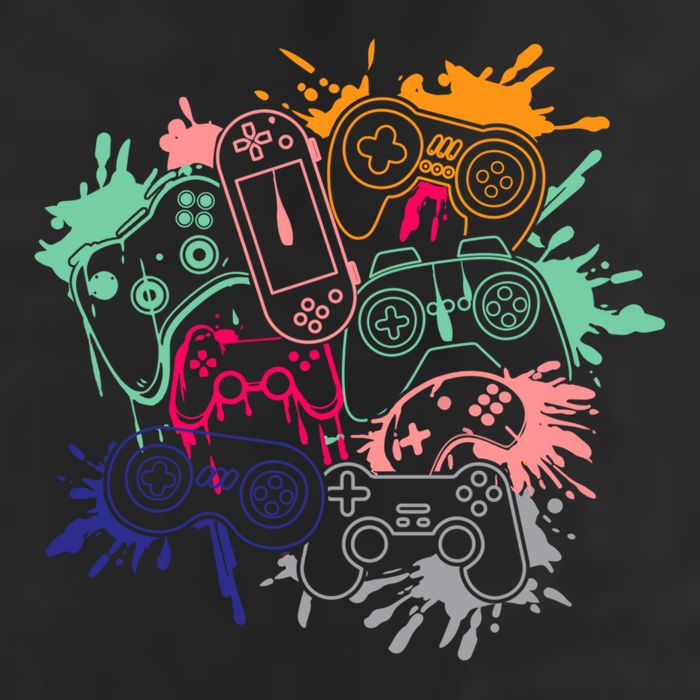 Control All The Things Video Game Console Controllers Retro Great Gift Crop Fleece Hoodie