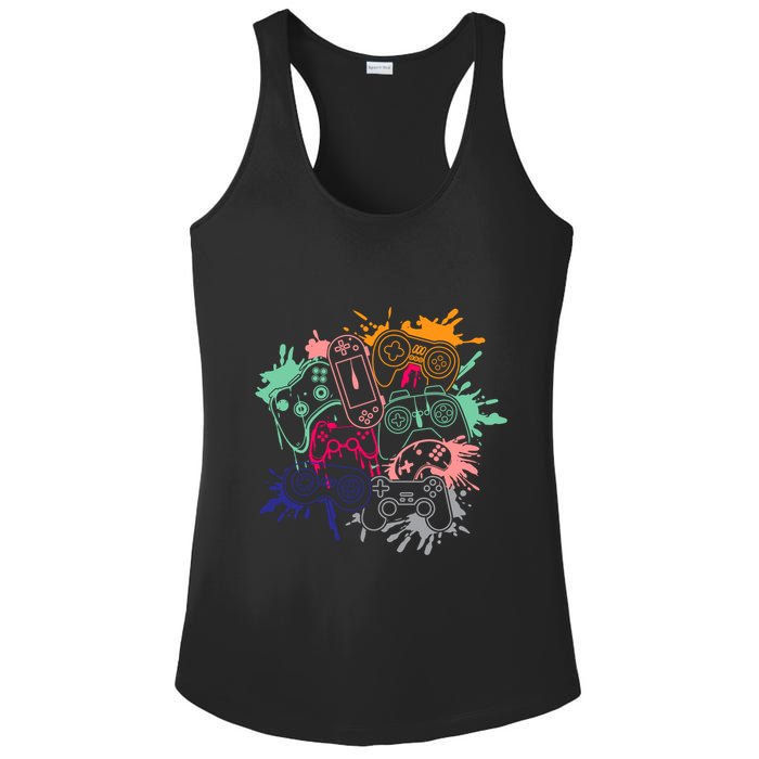 Control All The Things Video Game Console Controllers Retro Great Gift Ladies PosiCharge Competitor Racerback Tank