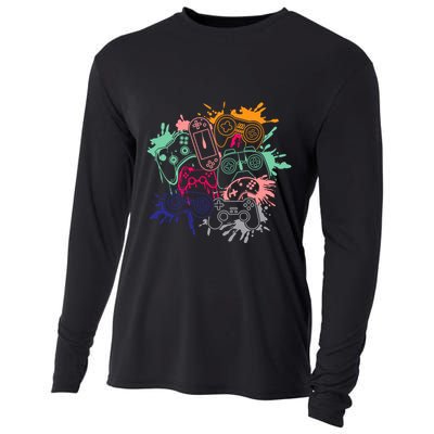 Control All The Things Video Game Console Controllers Retro Great Gift Cooling Performance Long Sleeve Crew