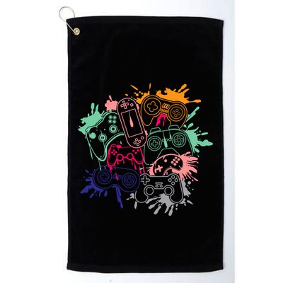 Control All The Things Video Game Console Controllers Retro Great Gift Golf Towel