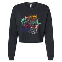 Control All The Things Video Game Console Controllers Retro Great Gift Cropped Pullover Crew