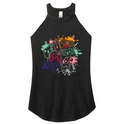 Control All The Things Video Game Console Controllers Retro Great Gift Women's Perfect Tri Rocker Tank