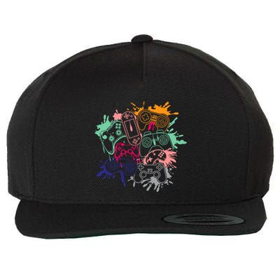 Control All The Things Video Game Console Controllers Retro Great Gift Wool Snapback Cap