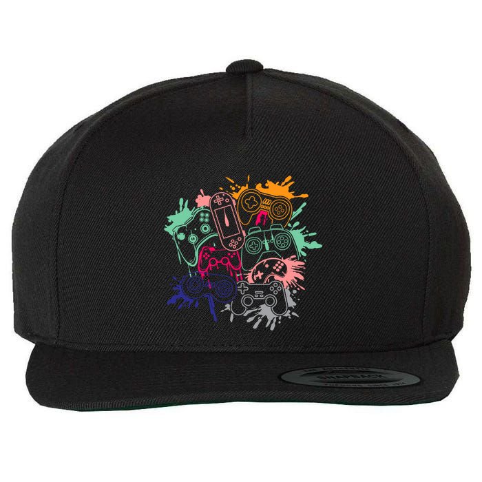 Control All The Things Video Game Console Controllers Retro Great Gift Wool Snapback Cap
