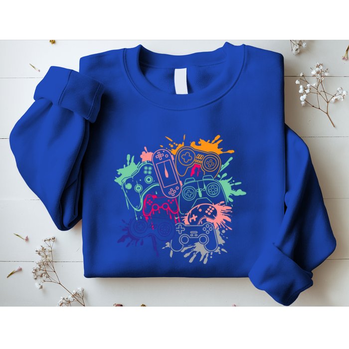 Control All The Things Video Game Console Controllers Retro Great Gift Sweatshirt