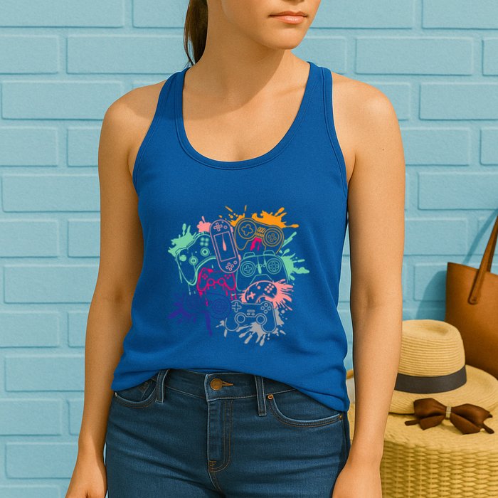 Control All The Things Video Game Console Controllers Retro Great Gift Womens Tank Top