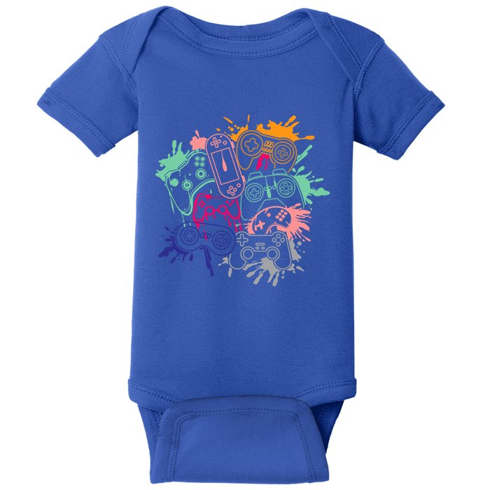 Control All The Things Video Game Console Controllers Retro Great Gift Baby Bodysuit