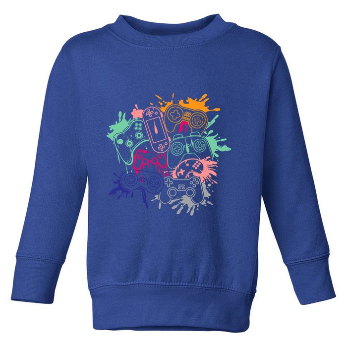 Control All The Things Video Game Console Controllers Retro Great Gift Toddler Sweatshirt