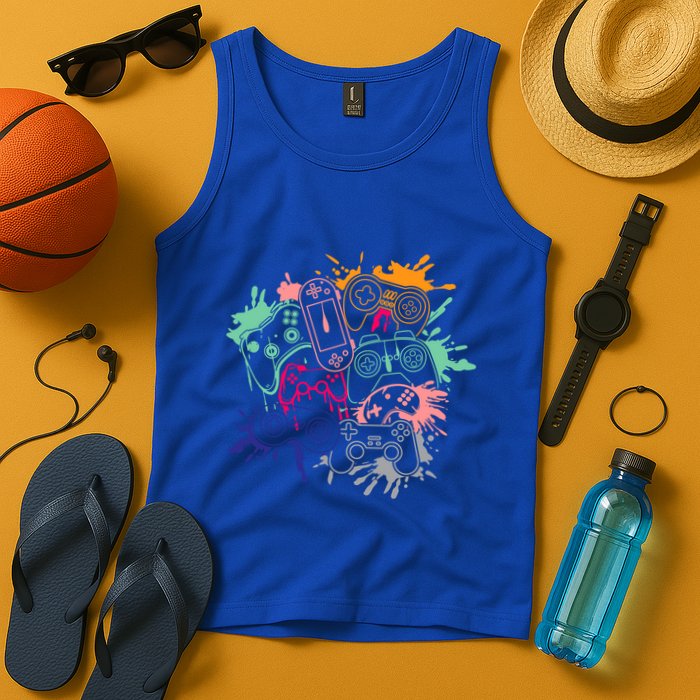 Control All The Things Video Game Console Controllers Retro Great Gift Tank Top