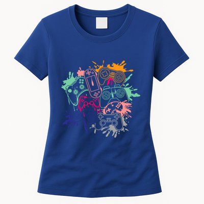 Control All The Things Video Game Console Controllers Retro Great Gift Womens T-Shirt