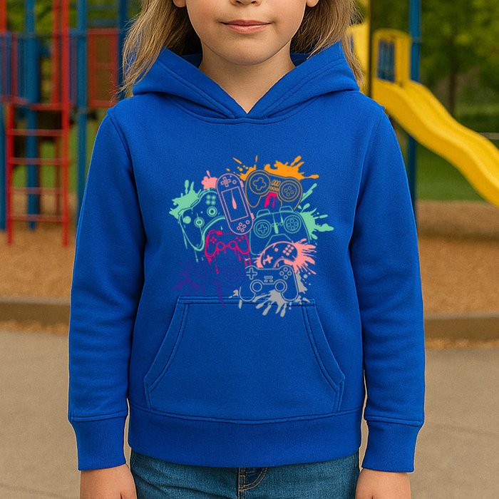 Control All The Things Video Game Console Controllers Retro Great Gift Kids Hoodie