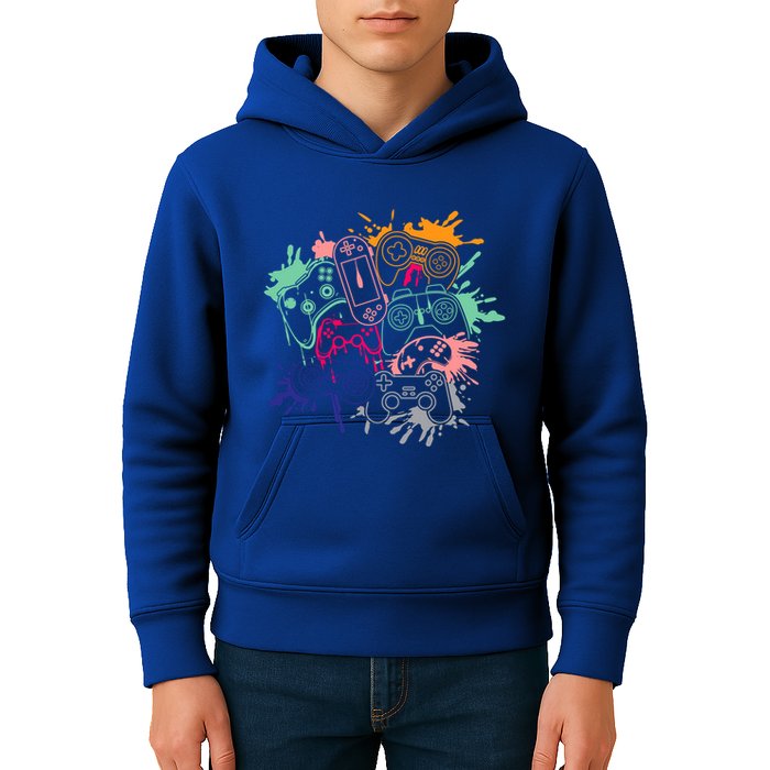 Control All The Things Video Game Console Controllers Retro Great Gift Kids Hoodie