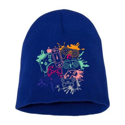 Control All The Things Video Game Console Controllers Retro Great Gift Short Acrylic Beanie