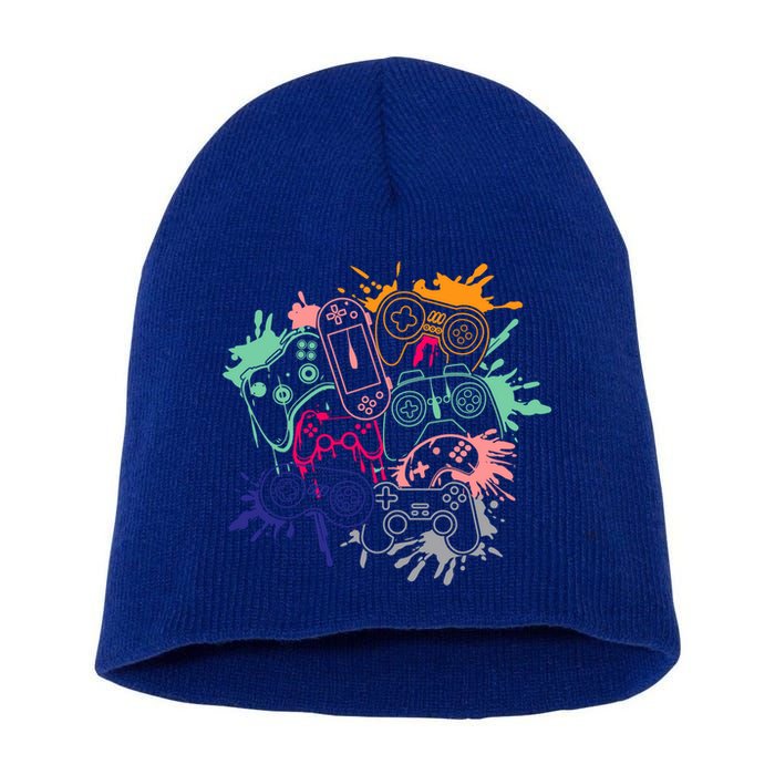 Control All The Things Video Game Console Controllers Retro Great Gift Short Acrylic Beanie