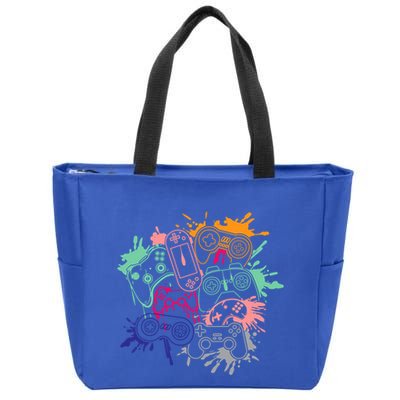 Control All The Things Video Game Console Controllers Retro Great Gift Zip Tote Bag