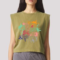 Control All The Things Video Game Console Controllers Retro Great Gift Garment-Dyed Women's Muscle Tee