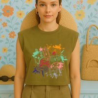 Control All The Things Video Game Console Controllers Retro Great Gift Garment-Dyed Women's Muscle Tee